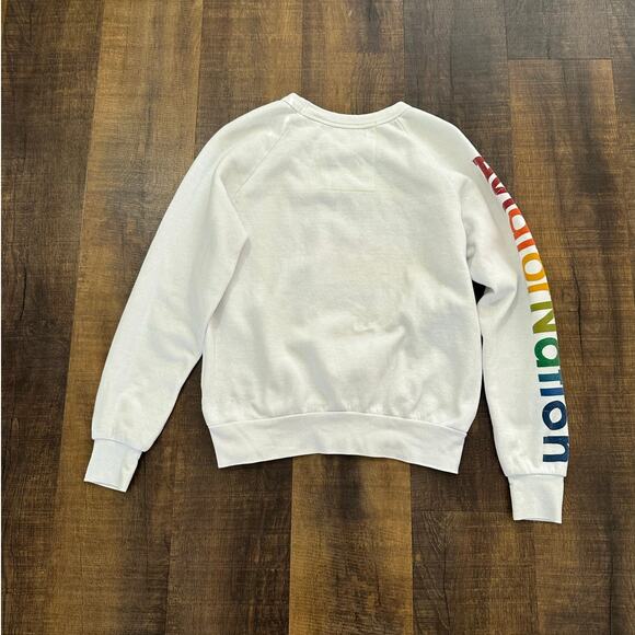 Aviator Nation Venice CA Rainbow Logo Crewneck Sweatshirt White Size XS - Picture 5 of 8